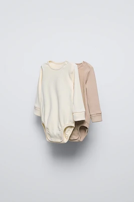 PACK OF TWO RIB BODYSUITS