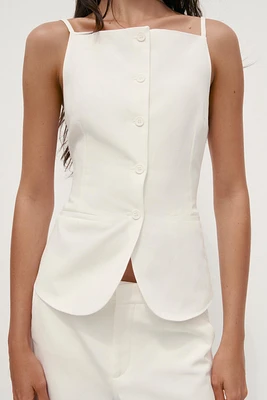 TOP GILET À BOUTONS