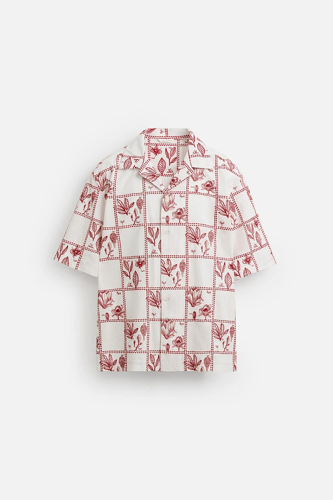 CHEMISE BRODERIES CONTRASTE