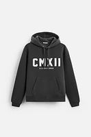 HOODED SWEATSHIRT WITH TEXT