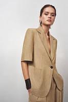 BLAZER AVEC LIN RAYURES ZW COLLECTION