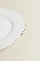 RIMMED BONE CHINA DINNER PLATE