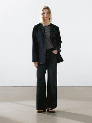 Loose mid-rise wide-leg jeans