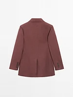 100% linen two-button blazer