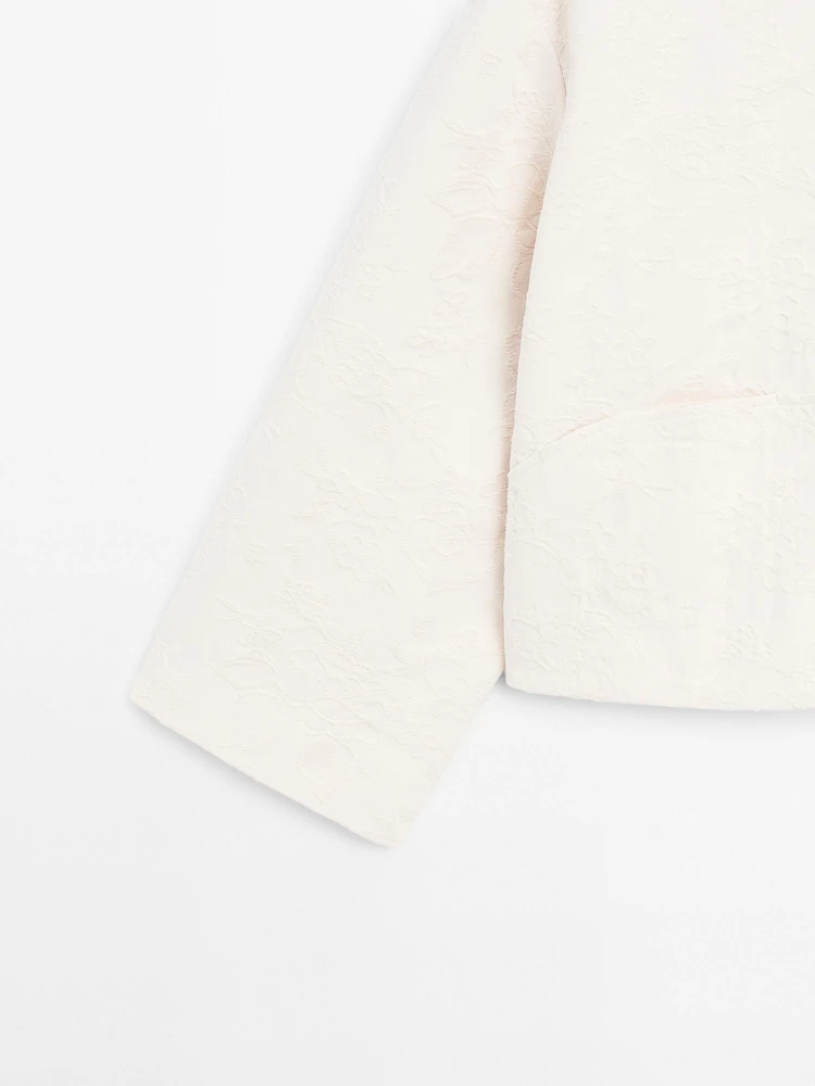 Veste tissu floral 100 % coton