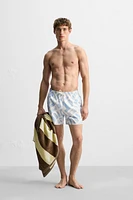 GEOMETRIC PRINT MID-LENGTH SWIMSUIT