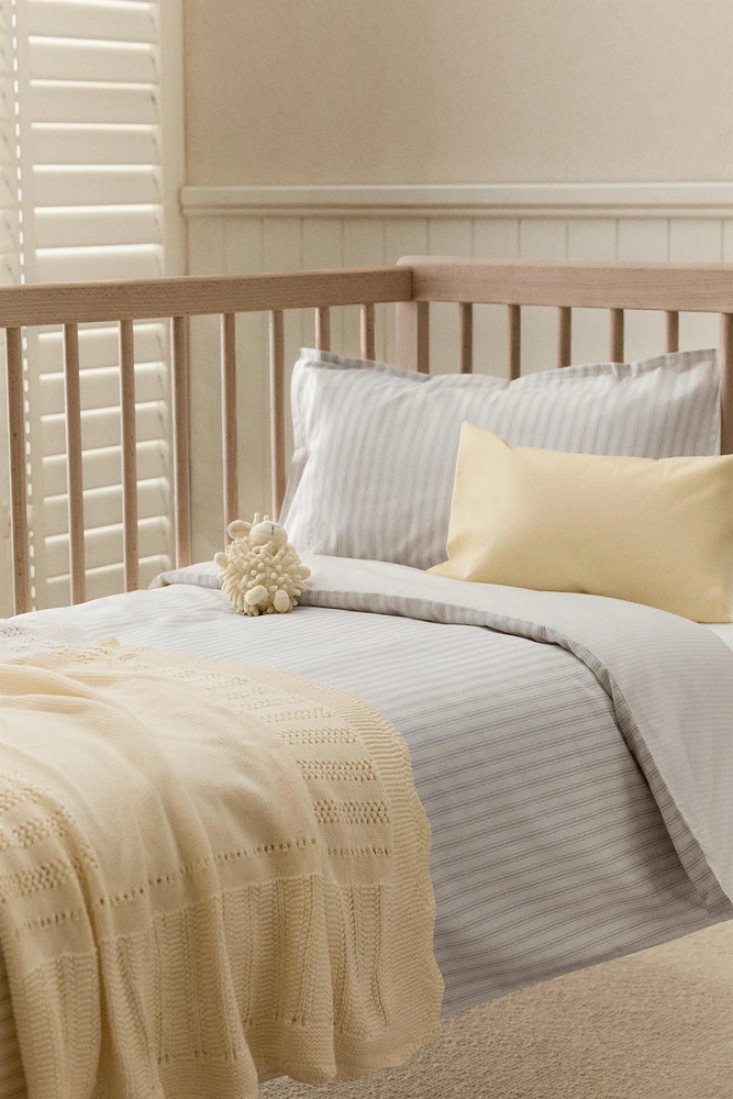 HOUSSE DE COUETTE ENFANT RAYURES RÉVERSIBLE
