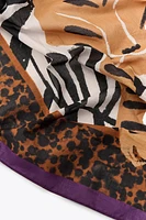 TIGER LEOPARD PRINT SCARF
