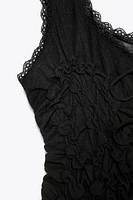 TIED RUCHED TOP