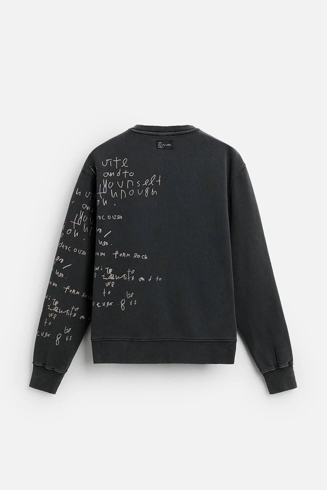 TEXT PRINT SWEATSHIRT