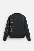 TEXT PRINT SWEATSHIRT