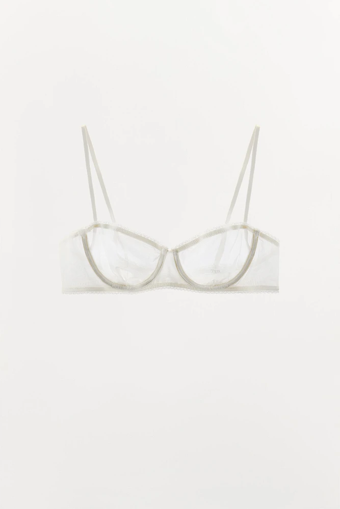 SOUTIEN-GORGE EN MESH ET DENTELLE
