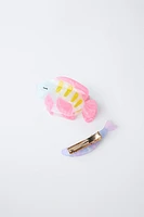 PACK OF TWO FISH HAIR CLIPS