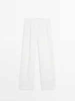 Straight-leg flowing trousers with dart detail - Limited Edition
