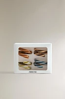 LOT PORTE-SERVIETTES VERRE SPIRALE (LOT DE 4)