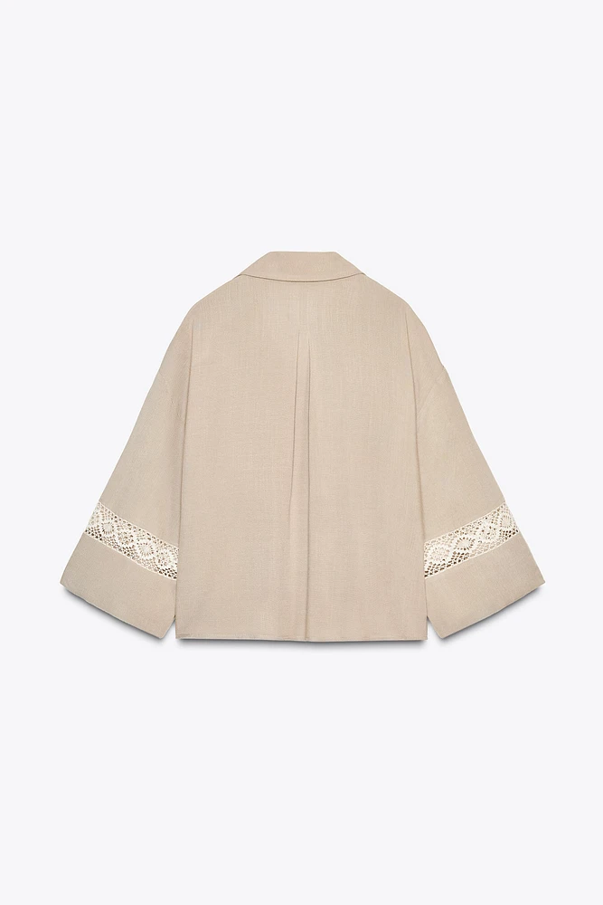 EMBROIDERED SLEEVE SHIRT