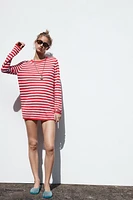 PULL EN JERSEY À RAYURES