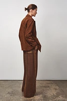 PANTALON RAYÉ 100 % LIN ZW COLLECTION