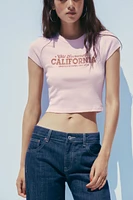 COTTON MODAL TEXT T-SHIRT