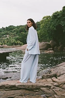 PANTALON LARGE EFFET PLISSÉ