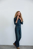 STRAIGHT TRF DENIM JUMPSUIT