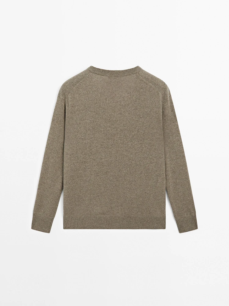 Pull en maille 100 % cachemire à col V