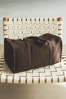 FADED LEATHER TRAVEL BAG