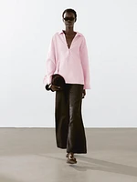 Pantalon à taille élastique en lin