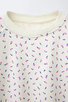FLORAL PRINT SWEATSHIRT