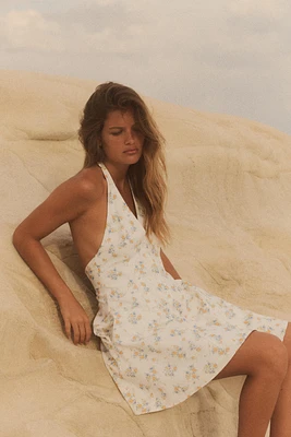 ROBE EN POPELINE IMPRIMÉE FLEURS