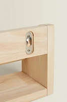 CHILDREN’S WOODEN SHELF WITH FRONT BAR