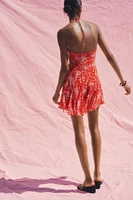 GODET PRINT DRESS