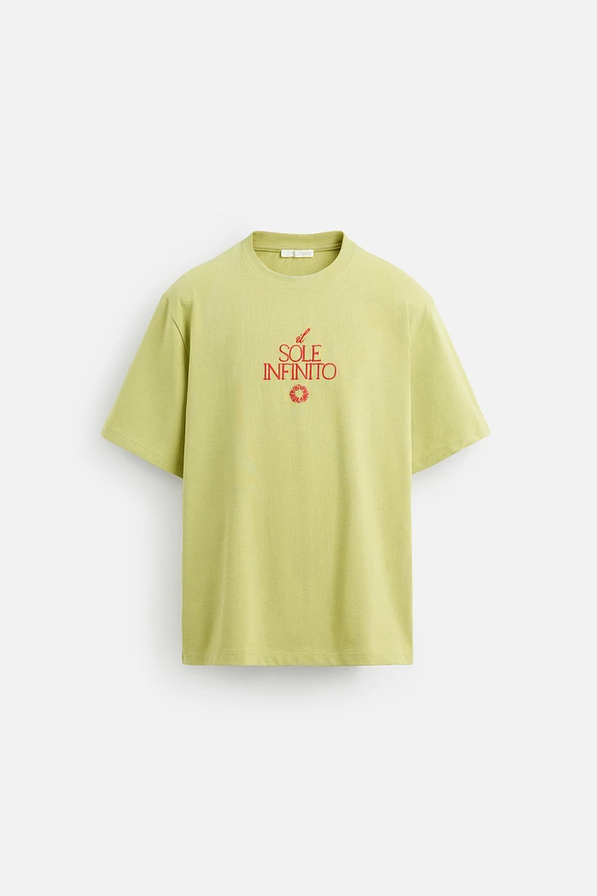 T-SHIRT TEXTE BRODÉ
