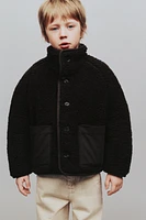 WOOL BLEND FAUX SHEARLING JACKET LIMITED EDITION