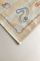 NAPKINS WITH STRIPED TABLEWARE PRINT (SET OF 2)