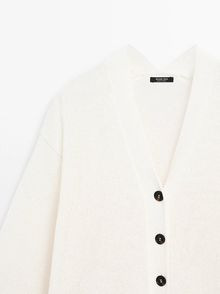 Cardigan oversize en maille fine