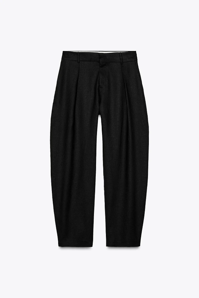 ZW COLLECTION LINEN BARREL PANTS