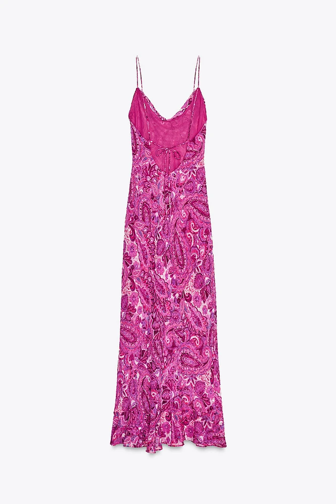 PRINTED MIDI DRESS