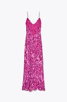 PRINTED MIDI DRESS