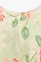 ROBE IMPRIMÉE FLORALE AJOURÉE