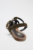 SPLIT LEATHER FISHERMAN SANDALS