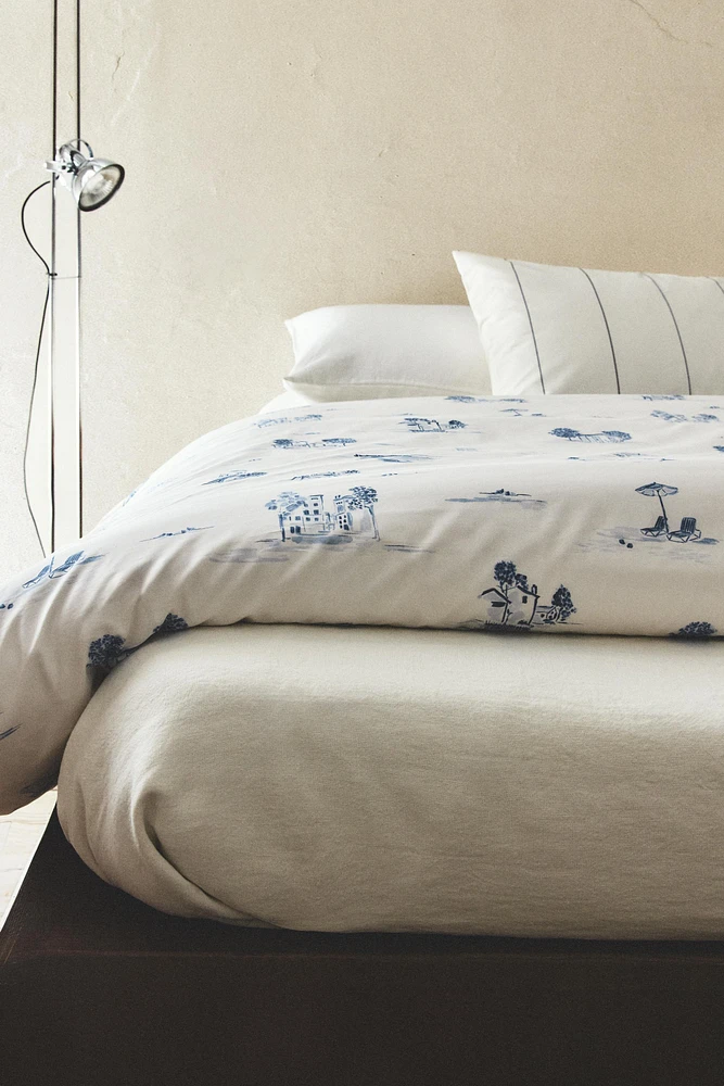 HOUSSE DE COUETTE TOILE JOUY