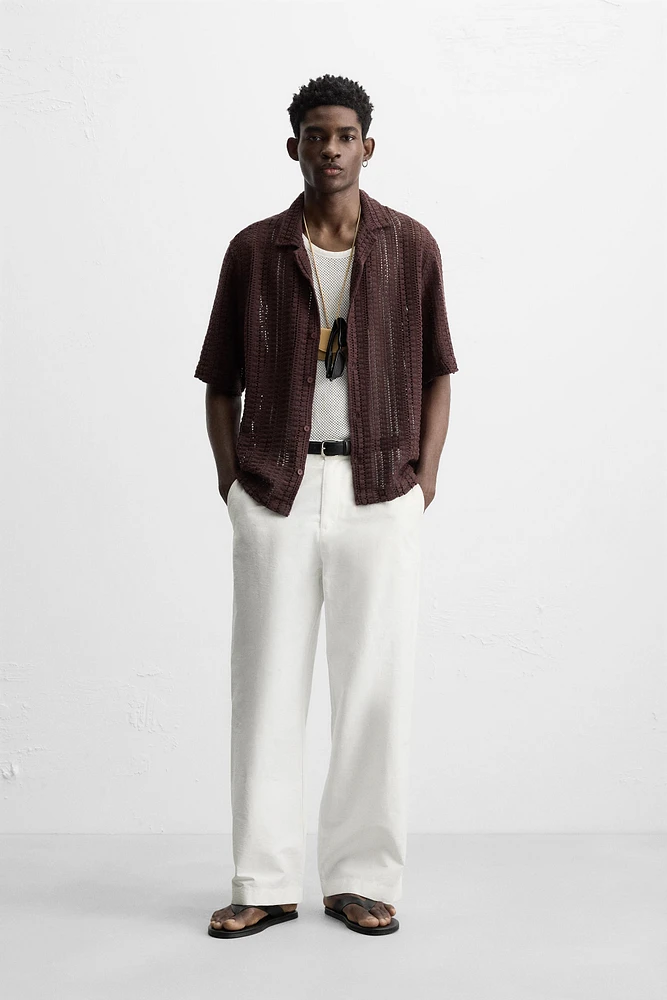CROCHET TEXTURED SHIRT