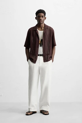 CROCHET TEXTURED SHIRT