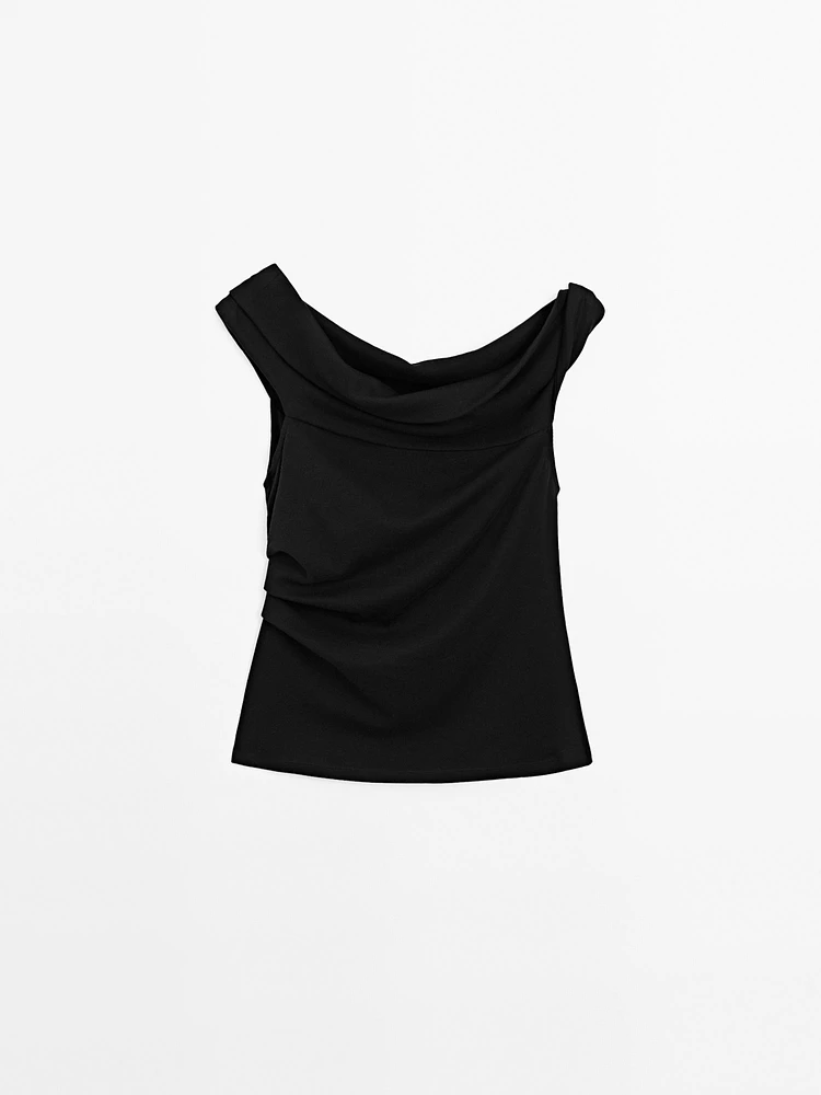 Top bustier drapé