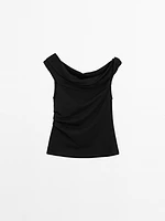 Top bustier drapé