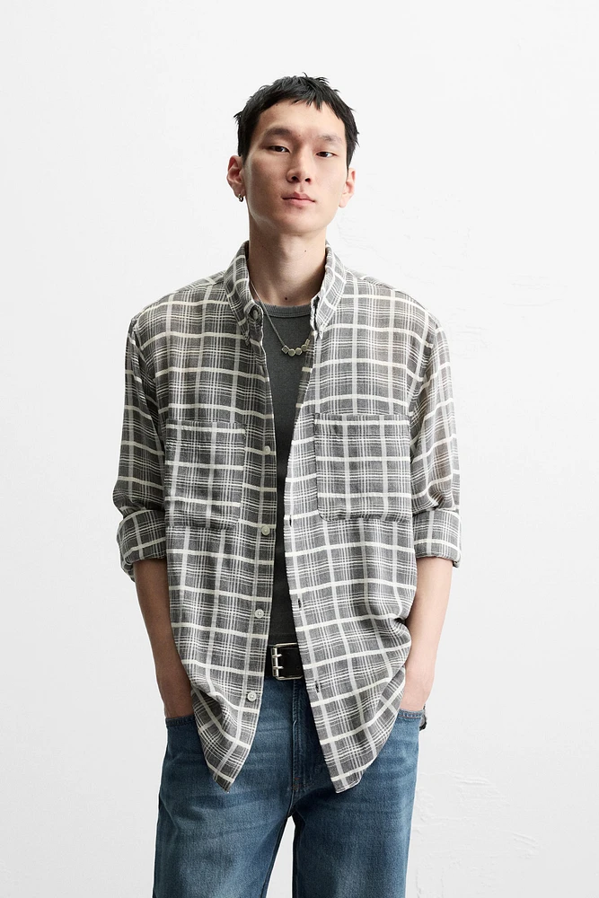 CHEMISE FLUIDE À CARREAUX
