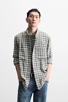 FLOWY PLAID SHIRT