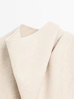 Short coat with scarf detail