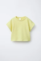 ENSEMBLE T-SHIRT ET BERMUDA GAUFRÉ